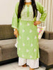 Nora Premium Modal Chikankari Solid Women's Kurta - Pista