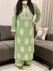 Bellate Premium Modal 3D Chikankari Solid Women's Kurta Palazzo Set - Pista