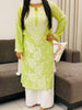 Esha Premium Modal Chikankari Solid Women's Kurta - Pista