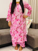 Diana Mulmul Chikankari Floral Women's Long Kurta Palazzo Set - Pink