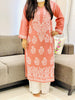 Riya Modal Chikankari Handwork Women's Straight Long Kurta - Onion
