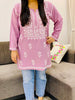isha Rayon Chikankari Handwork Solid Women's Short Kurta - Morph