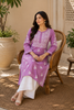 Nora Premium Modal Chikankari Solid Women's Kurta - Mauve