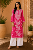 Esha Premium Modal Chikankari Solid Women's Kurta - Magenta