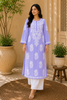 Kaira Modal Chikankari Hand Embroidered Women's Long Kurta - Lavender