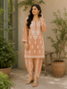 Sangria Premium Rayon Chikankari Solid Women's Kurta-Dhoti Set - Light Brown