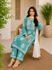 Bellate Premium Modal 3D Chikankari Solid Women's Kurta Palazzo Set - Army Green