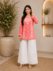 Ayat Chikankari Handwork Women's Modal Short Kurta - Peach