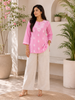 Isha Rayon Chikankari Solid Women's Short Top - Pink
