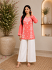 Ayat Chikankari Handwork Women's Modal Short Kurta - Peach