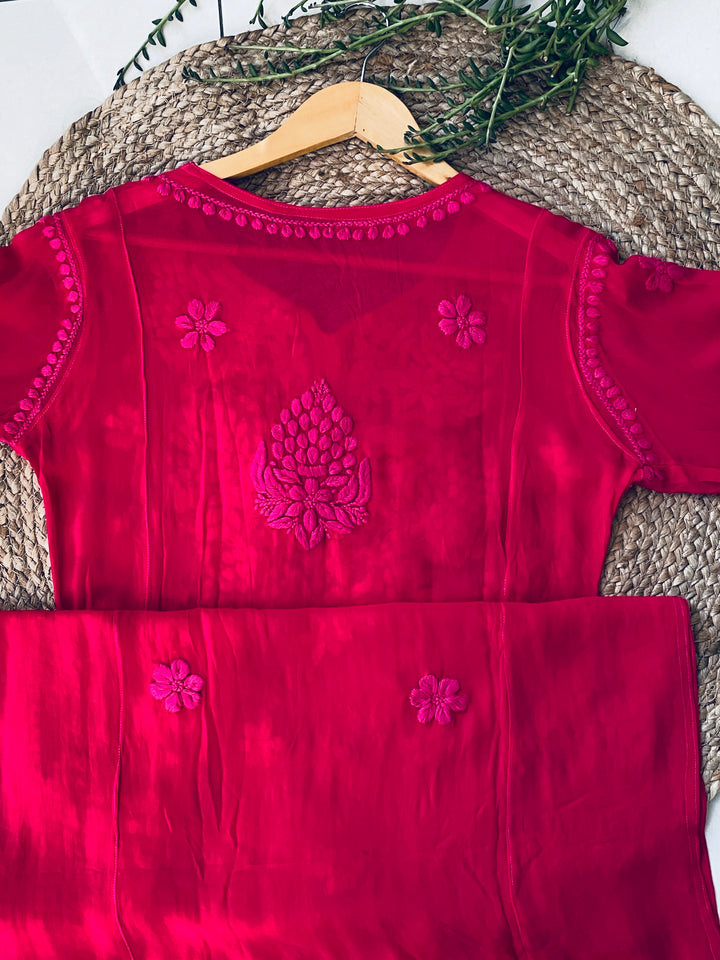Rani Zoya Viscose Chikankari Kurta with Dupatta