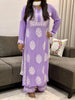Bellate Premium Modal 3D Chikankari Solid Women's Kurta Palazzo Set - Lavender