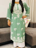 Bahar Premium Modal Chikankari Women's Long Solid Kurta - Army Green