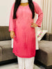Hasti Rayon Ombre Shade Chikankari Women's Straight Kurta - Dark Peach
