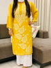 Esha Premium Modal Chikankari Solid Women's Kurta - Yellow