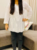 Sitara Cotton Chikankari Hand embroidered Women's Short Kurta - White