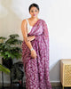 Hansa Tapchi Chikankari Hand Embroidered Women's Saree - Wine