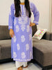 Kaira Modal Chikankari Hand Embroidered Women's Long Kurta - Lavender