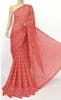Hansa Tapchi Chikankari Hand Embroidered Women's Saree - Red