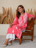 Niya Premium Modal Chikankari Solid Women's Long Kurta - Peach