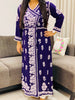 Tripti Rayon Chikankari Handwork Solid Women's Angrakha Kurta - Purple