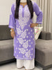Esha Premium Modal Chikankari Solid Women's Kurta - Lavender