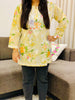Nisha Mulmul Chikankari Hand Embroidered Women's Floral Short kurta - Beige