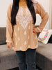 Ayat Chikankari Handwork Women's Modal Short Kurta - Coffee